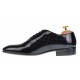 Pantofi barbati office, eleganti din piele naturala negru lucios 026NL
