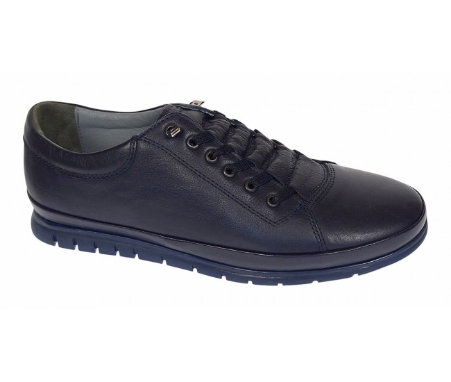 Pantofi barbati casual din piele naturala - Bleumarin Extrem Confort 1022N