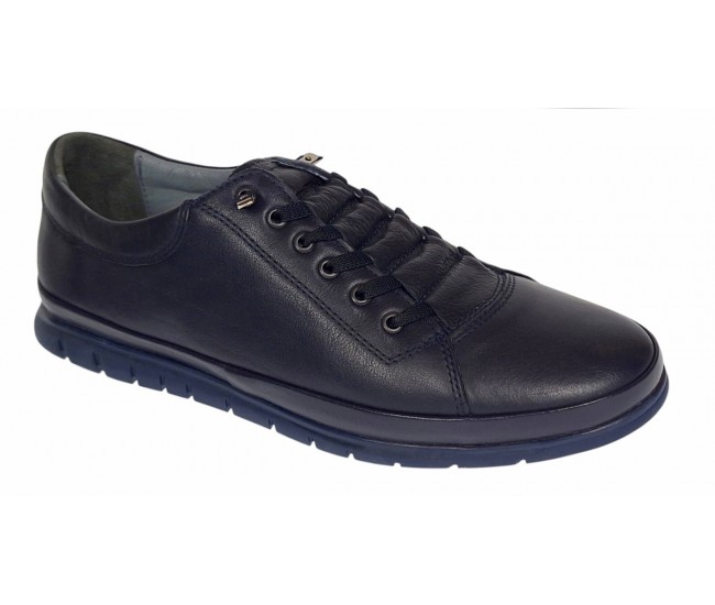 Pantofi barbati casual din piele naturala - Bleumarin Extrem Confort 1022N