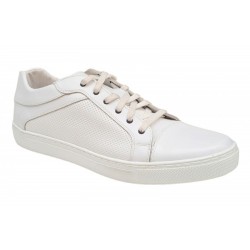 OFERTA MARIMEA 39, 44  - Pantofi, sport barbati din piele naturala, Alb 1021A