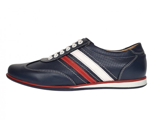 Marimea 40 Pantofi barbati sport - casual din piele naturala 1055BLR