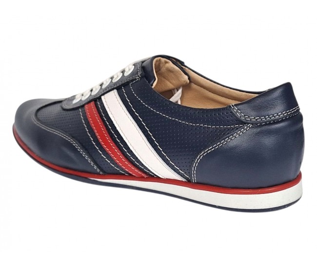 Marimea 40 Pantofi barbati sport - casual din piele naturala 1055BLR