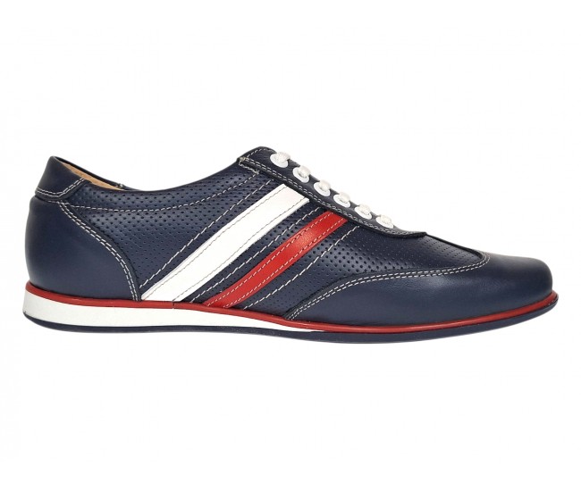 Marimea 40 Pantofi barbati sport - casual din piele naturala 1055BLR