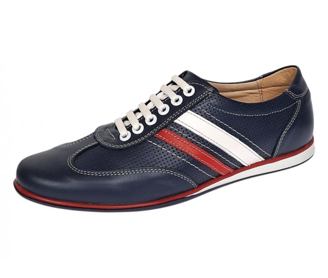 Marimea 40 Pantofi barbati sport - casual din piele naturala 1055BLR