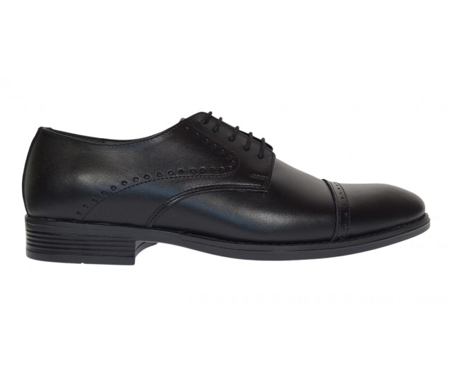 Pantofi barbati eleganti din piele naturala Negru 127N Marimea 41