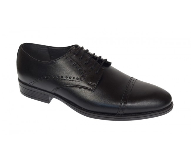 Pantofi barbati eleganti din piele naturala Negru 127N Marimea 41