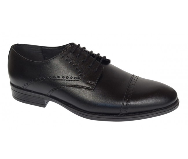 Pantofi barbati eleganti din piele naturala Negru 127N Marimea 41