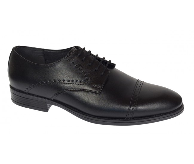 Pantofi barbati eleganti din piele naturala Negru 127N Marimea 41