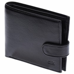 Portofel barbati din piele naturala, negru, 11 x 9 cm, 131-3N