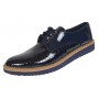 Marimea 37 Pantofi dama casual din piele naturala Croco Lac Bleumarin 140BLCR
