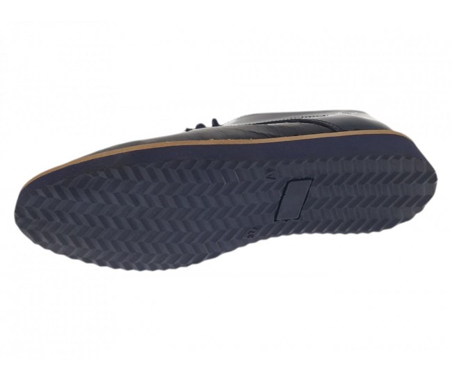 Marimea 37 Pantofi dama casual din piele naturala Croco Lac Bleumarin 140BLCR