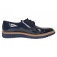 Marimea 37 Pantofi dama casual din piele naturala Croco Lac Bleumarin 140BLCR