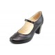 Pantofi dama eleganti din piele naturala cu toc de 7 cm - P104NBOX