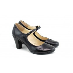 Pantofi dama, eleganti, din piele naturala cu toc de 7 cm - P104NBOX