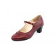 Pantofi dama visinii, eleganti, din piele naturala - P104VIS