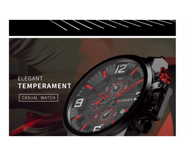 Ceas barbati Curren, casual RED M8278MR