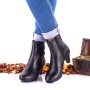 Oferta Botine dama 37, negre, din piele naturala,croco,toc 5cm - LNA04NPL