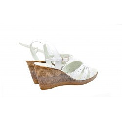 Sandale dama din piele naturala box - S5ALB
