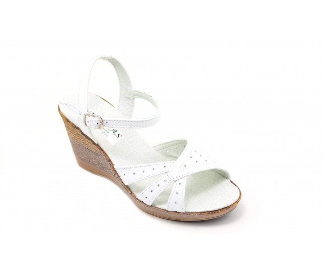 Sandale dama din piele naturala box - S5ALB