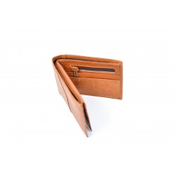Portofel pentru barbati, din piele naturala, de culoare maro - CH1101M