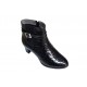 Ghete dama elegante negre din piele naturala croco - NA67CRN