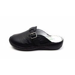Saboti medicali femei, negri din piele naturala box Med-Line BR127N Saboti medicali femei, negri din piele naturala box Med-Line BR127N