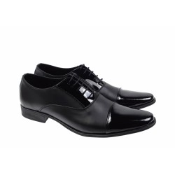 Oferta marimea 41, 42, 43, 44 - Pantofi barbati eleganti din piele naturala combinata  CIOCSTEFLACBOX