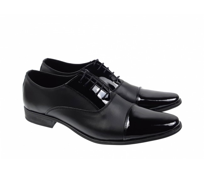 Oferta marimea 41, 42, 43, 44 - Pantofi barbati eleganti din piele naturala combinata  CIOCSTEFLACBOX