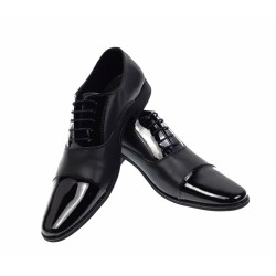 Oferta marimea 41, 42, 43, 44 - Pantofi barbati eleganti din piele naturala combinata  CIOCSTEFLACBOX