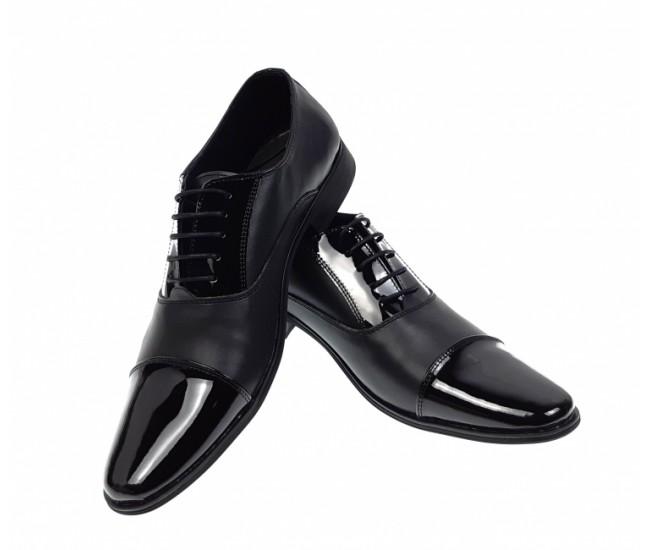 Oferta marimea 41, 42, 43, 44 - Pantofi barbati eleganti din piele naturala combinata  CIOCSTEFLACBOX
