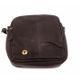 Borseta pentru barbati, de umar, din piele naturala, de culoare maro inchis - 1161