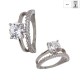 Inel argint 925 Reea cu zirconii, marimea 57