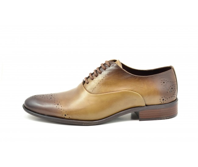 OFERTA MARIMEA 44  - Pantofi barbati eleganti din piele naturala, NISIP - 245MD