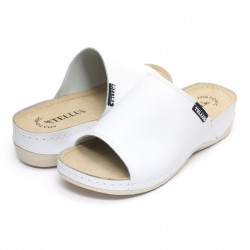 Papuci piele Tellus 25-51 Alb - 37