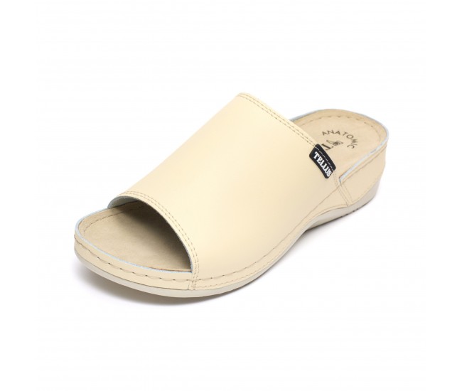 Papuci piele Tellus 25-51 Nisipiu - 37