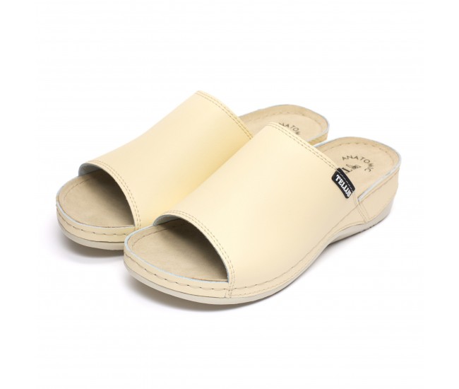 Papuci piele Tellus 25-51 Nisipiu - 37