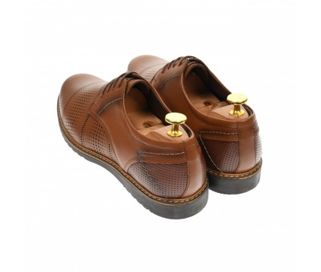 Pantofi barbati, casual, fara toc, din piele naturala maro - 267M