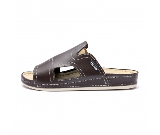 Papuci piele barbati Tellus 30-01