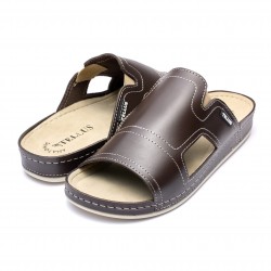 Papuci piele barbati Tellus 30-01