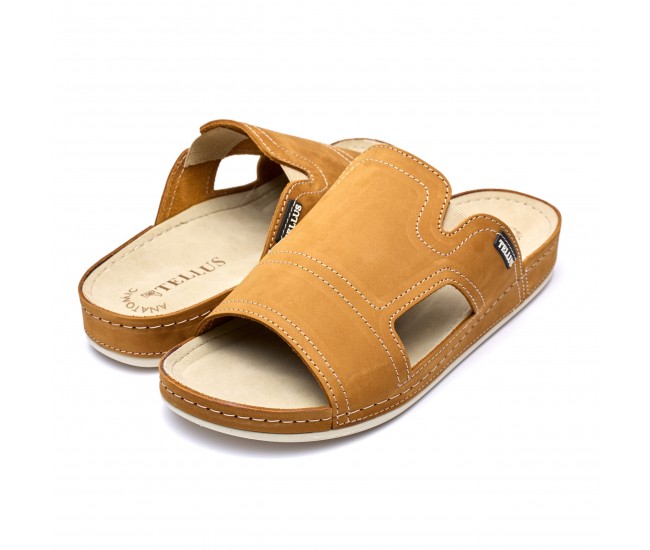 Papuci piele barbati Tellus 30-01