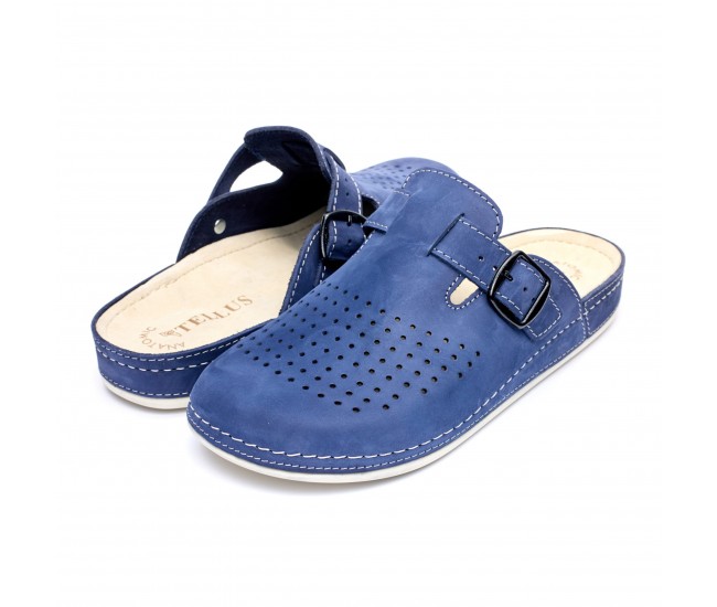 Saboti piele intoarsa  pentru barbati “Tellus” 30-09