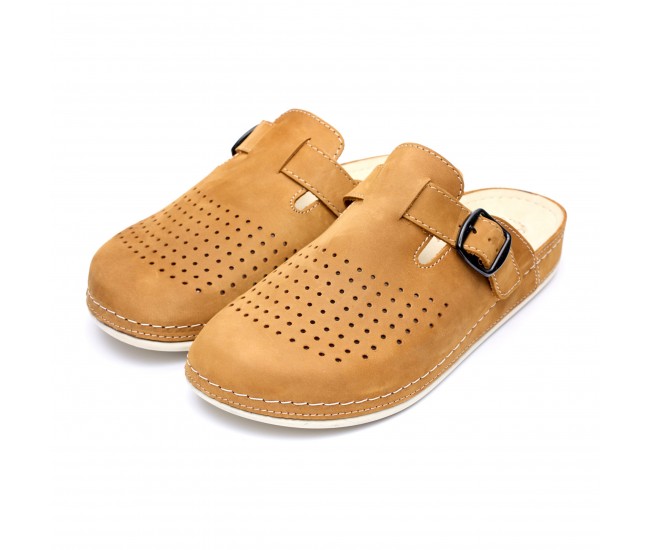 Saboti piele intoarsa  pentru barbati “Tellus” 30-09