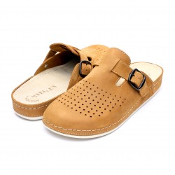 Saboti piele intoarsa  pentru barbati “Tellus” 30-09