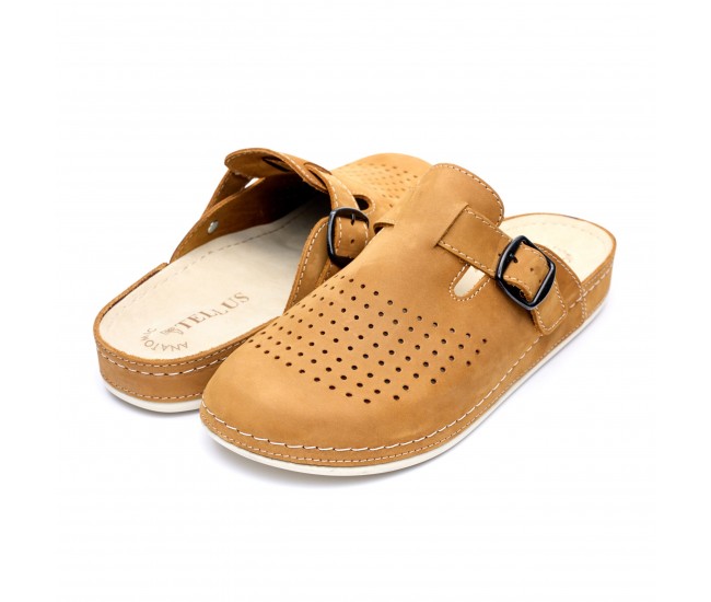 Saboti piele intoarsa  pentru barbati “Tellus” 30-09