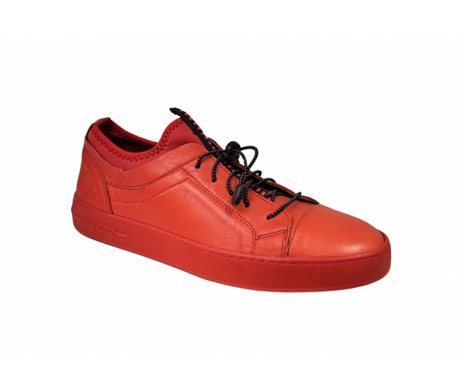 SNEAKERS BARBATI SPORT, PIELE NATURALA, CIUCALETI SHOES, 321ROSU