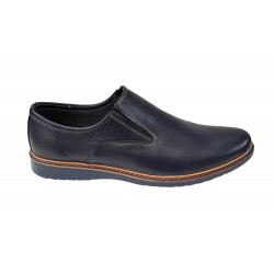 Pantofi barbati model sport casual din piele naturala bleumarin 330EBLM