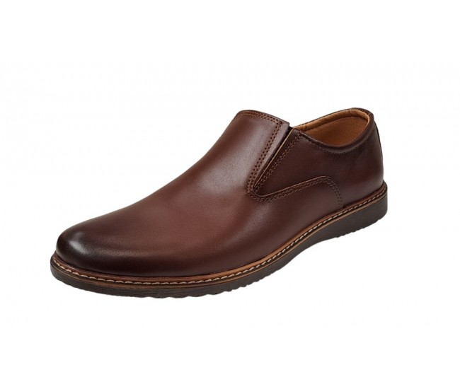 Pantofi barbati casual, din piele naturala maro, CIUCALETI SHOES, 330ELM