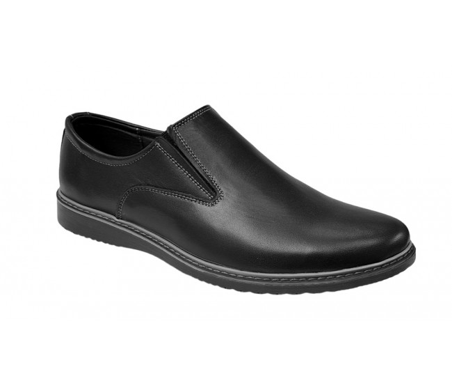 Pantofi barbati casual, din piele naturala negru, CIUCALETI SHOES, 330ELN