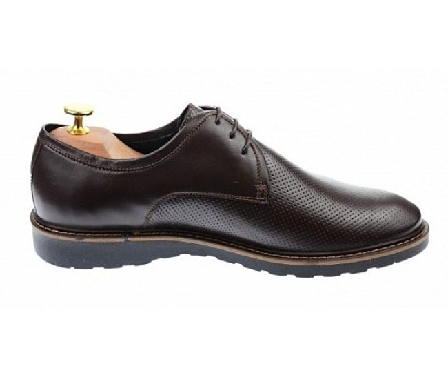 Marimea 41 Pantofi barbati casual din piele naturala Maro 336A
