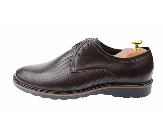 Marimea 41 Pantofi barbati casual din piele naturala Maro 336A
